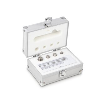 1 mg - 50 g | F2 Gewichtssätze Knopfform, Edelstahl feingedreht, Aluminiumgeschützter Koffer