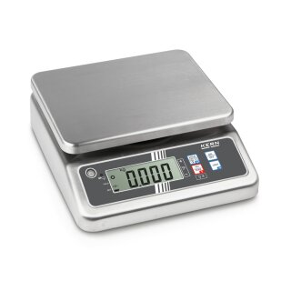 Edelstahl-Tischwaage Kern FOB-LM mit Checkweighing-Display auch geeicht