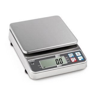 Edelstahl-Tischwaage Max 1,5 kg | d=0,5 g Checkweighing-Display Kern FOB 1.5K0.5